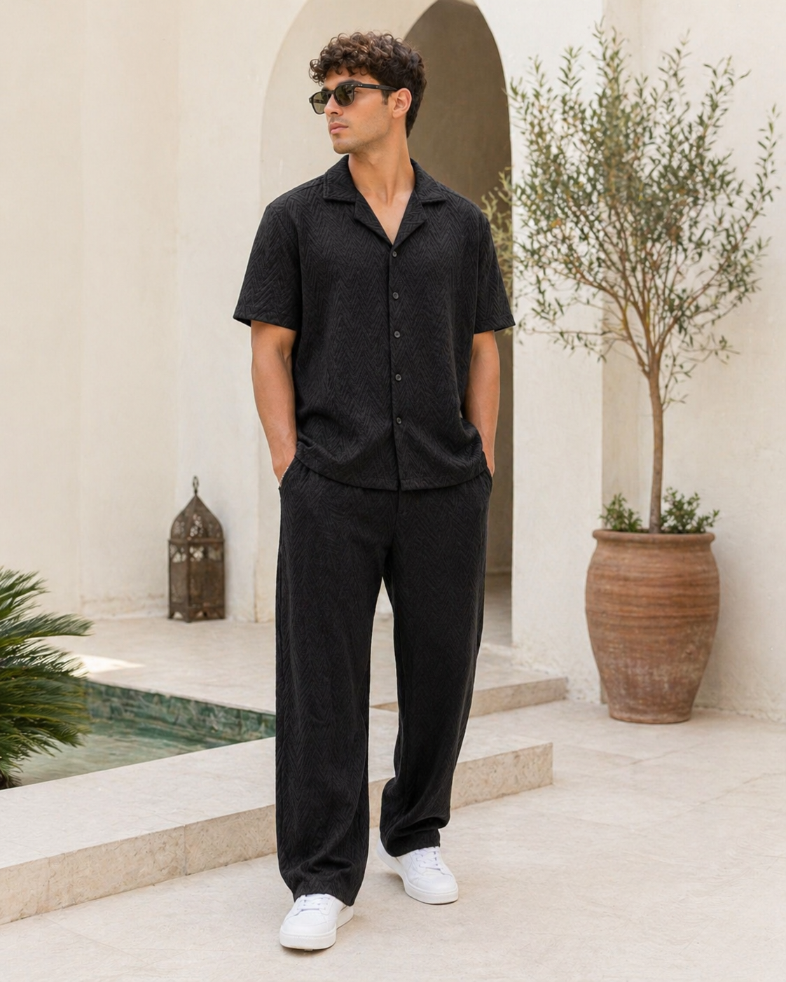Texture set pants