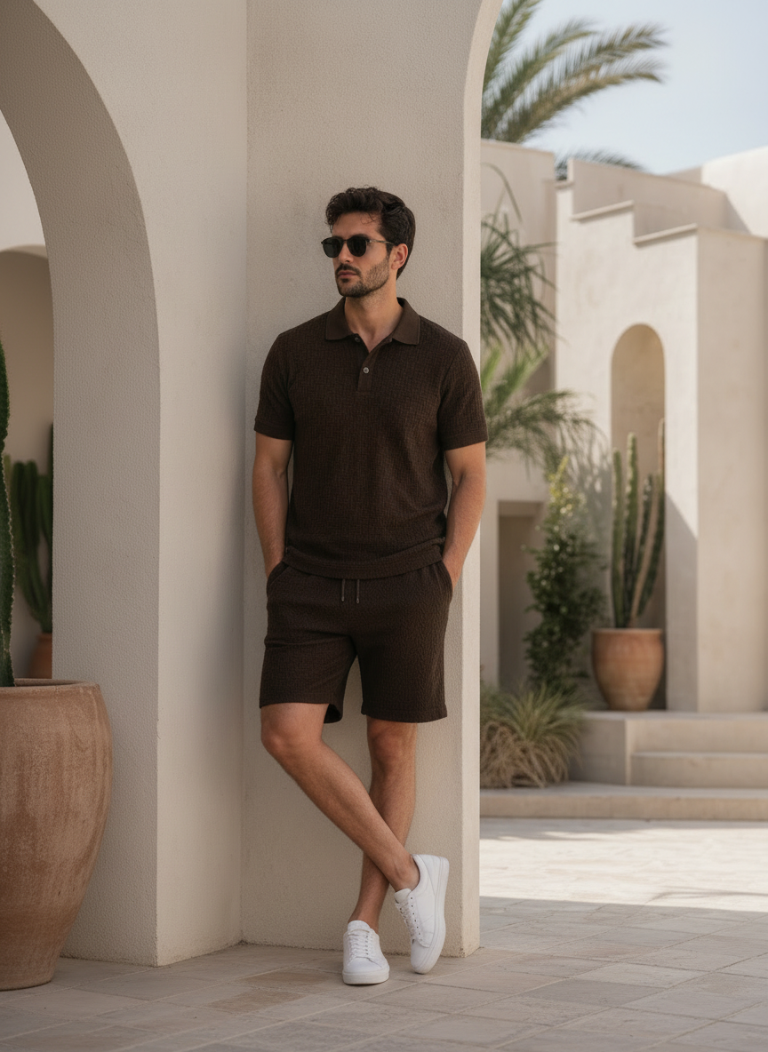 Texture shorts set