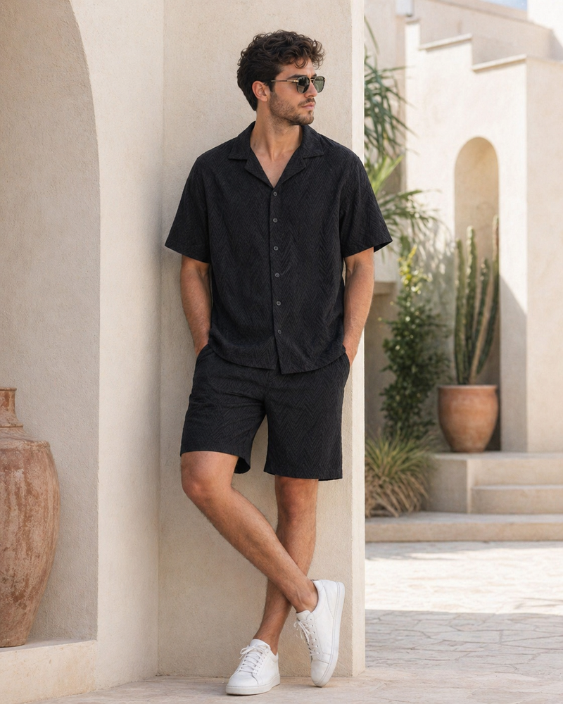KAYEN Textured shorts Set