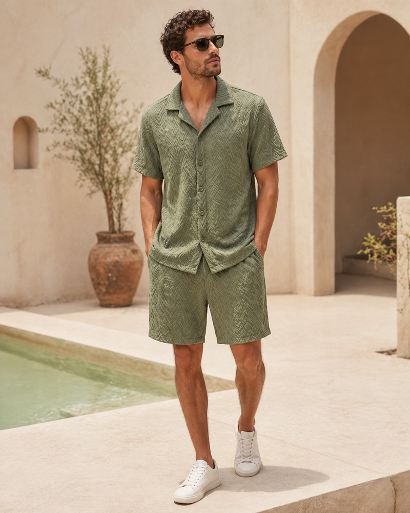 KAYEN Textured shorts Set