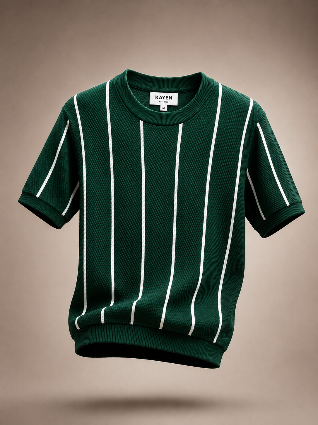 Striped Knit Tee - Green