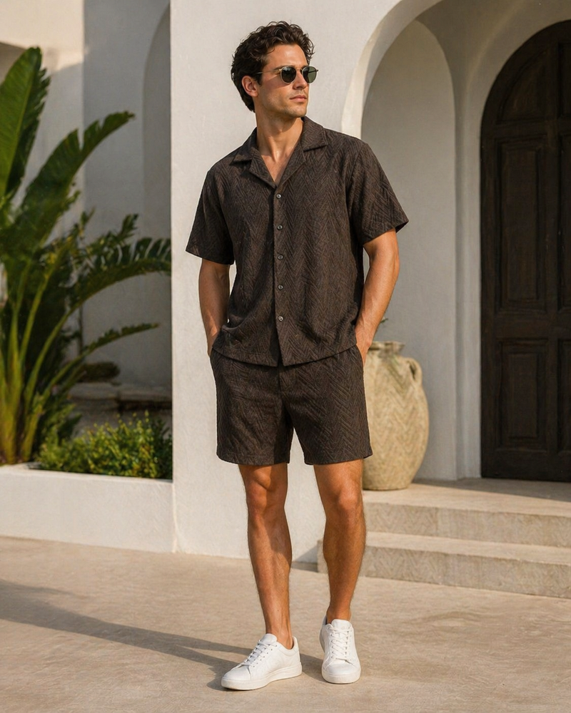 KAYEN Textured shorts Set