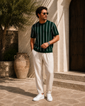 Striped Knit Tee - Green