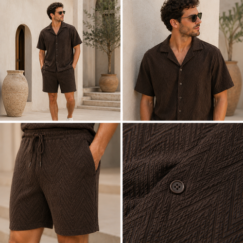 KAYEN Textured shorts Set