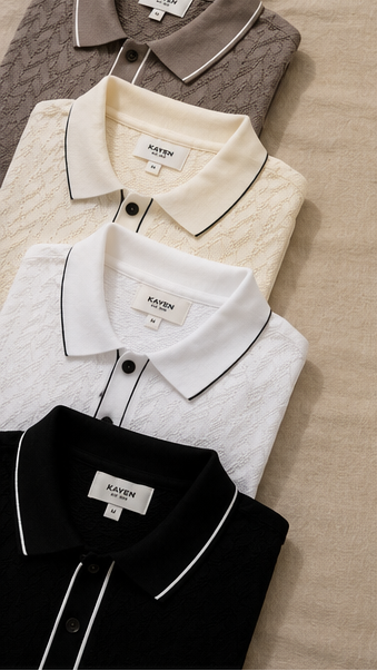 Riviera Knit Polo-Black