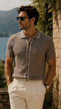 Riviera Knit Polo-Brown